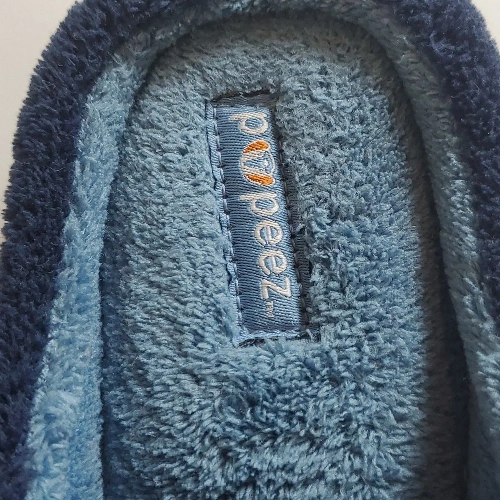 Popeez blue slip on slippers